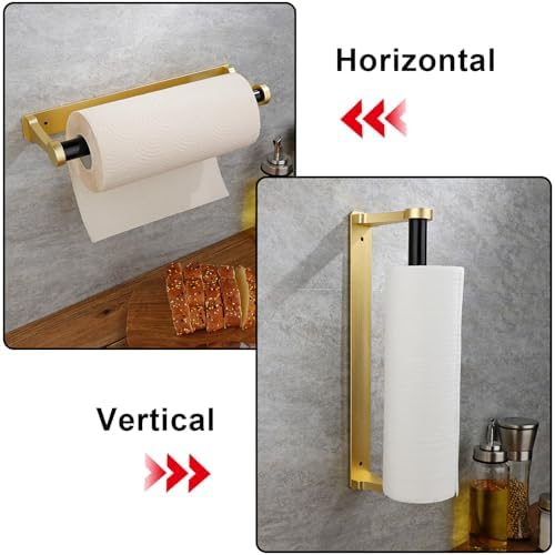 MONEER Paper Towel Holder Under Cabinet, Paper Towel Holder, Aluminum Alloy - Image 5