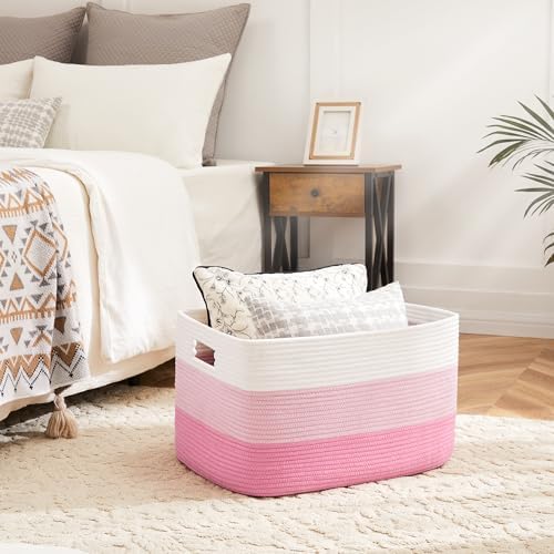 Artfeel Blanket Basket, Rectangle Woven Baskets - Image 2
