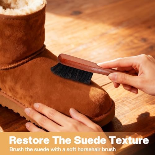 2 Pcs Suede Shoe Brush Nubuck Leather Cleaner Shoes Shine Dauber Crepe - Image 7