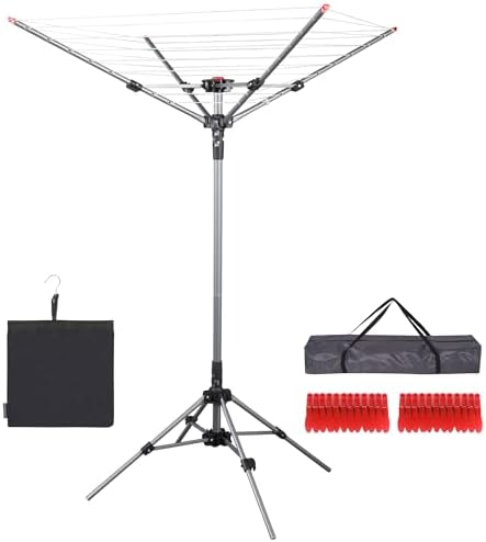 STO STO Portable Umbrella Clothesline, 82 Feet Rotary Drying Rack by STOSTO