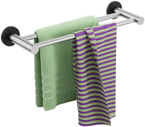 ULIBERMAGNET Magnetic Double Towel Bar, Adjustable Silver Heavy Duty Towel by ULIBERMAGNET