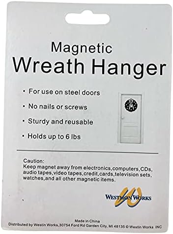Magnetic Wreath Hanger Hook for Steel Metal Doors Indoor Outdoor Set of 2 - Image 5