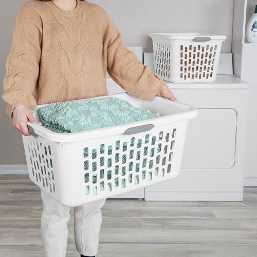 Sterilite Laundry Basket, Plastic Clothes Hamper, Large Rectangle Bin - Image 3