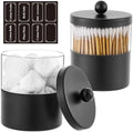 Gaussra Black Apothecary Jar, Bathroom Jar by Gaussra