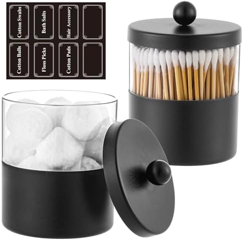 Gaussra Black Apothecary Jar, Bathroom Jar by Gaussra