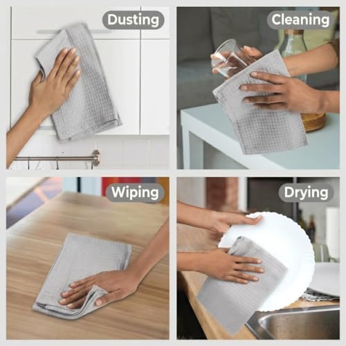Urban Villa Kitchen Towels Cotton Dish Towels 20”x30” Smoke - Image 4