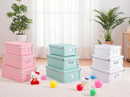 XUCHUN File Storage Boxes, Foldable Storage Bins - Image 2