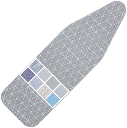 Ironing Board Cover and Pad Standard Size 15 x 54, 3 Pairs of Hook and Loop by LCLW
