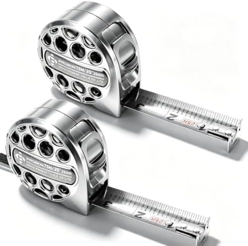 2PCS Tape Measure 25Ft/7.5M Double Side Scale Metric/Imperial Mesuring Tape by Unknown