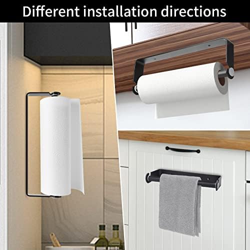 Under Cabinet Paper Towel Holder, Adhesive or Drill Mount Paper Towel Holder - Image 6