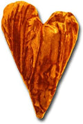 4" Handmade Velvet Essence Heart Sachet Pillow – Flaxseed Fill, Lavender Scented by CandiAndi