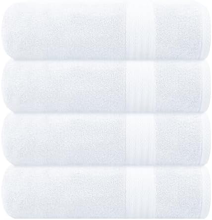 GLAMBURG Premium Cotton 4 Pack Bath Towel Set by GLAMBURG