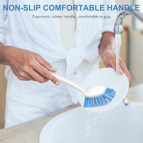 SetSail Dish Brush with Handle, 3 Pack Stiff Bristles Dish Scrubber - Image 7