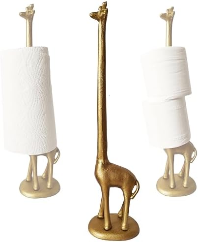 Giraffes Paper Towel Holder Cast Iron Paper Towel Holder Funny Toilet Paper by mozhixue