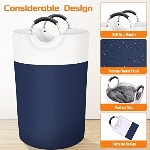 BlissTotes 115L Laundry Basket, Freestanding Collapsible Hamper - Image 3