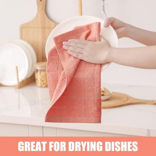 Homaxy 100% Cotton Terry Kitchen Dish Cloths, 8 Pack - Image 4