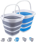 2 Pack Collapsible Buckets 10L 2.6 Gallon Cleaning Bucket Mop Bucket Folding by Craftend