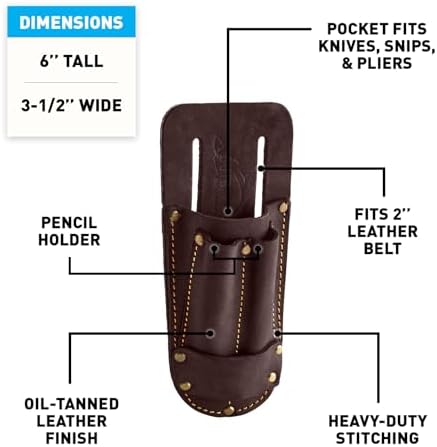 OX Tools Leather Tool Holsters & Pouches – Hammer, Tape Measure, Utility & - Image 2