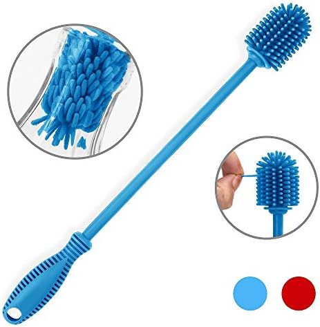 Silicone Bottle Brush with Long Handle, 12.5" Bottle Cleaning Brush - Image 2