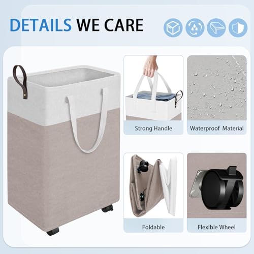 HomeHacks 90L Rolling Laundry Basket - Image 3