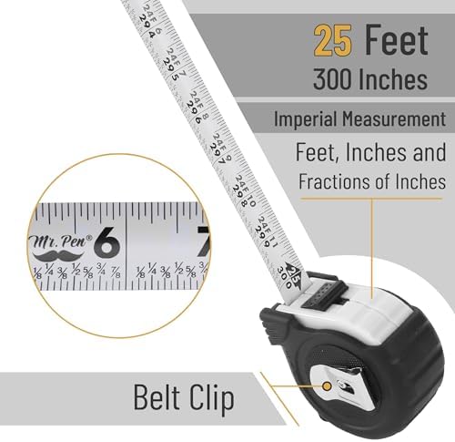 Mr. Pen- Retractable Tape Measure 25 ft, Easy Read - Image 3