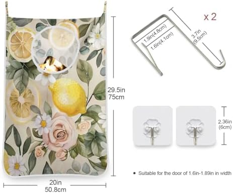 Hanging Laundry Hamper Bag Over the Door Laundry Hamper Wall Hamper Large Dirty - Image 3