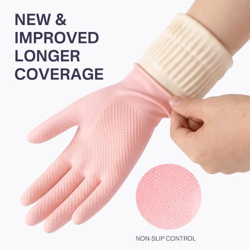 Rubber Dishwashing Gloves, Reusable Cleaning Gloves - Image 5