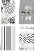 Artoid Mode Grey Home Sweet Home Stripes Boho Spring Kitchen Towels Dish Towels by ArtoidMode