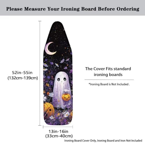 Ghost Ironing Board Cover and Pad 15x54 Inch Standard Ironing Board Cover - Image 5