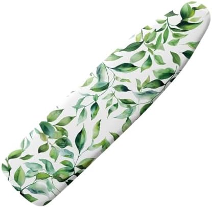 Green Leaves Ironing Board Cover Standard Size 15 x 54 Stain Resistant by Vanideaoty