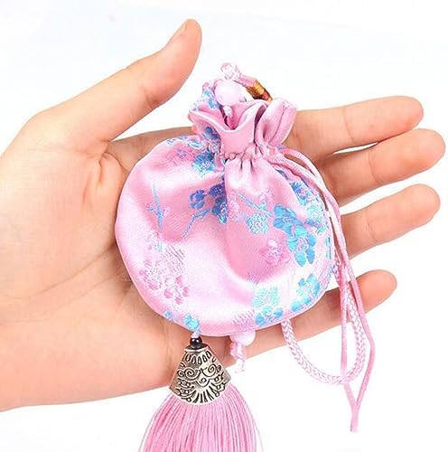 Snadulor 30 Pcs Drawstring Sachet Bags, Chinese Sachet Silk Brocade Coin Bags - Image 3