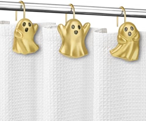 Sunlit Ghost Shower Curtain Hooks, Home Decorative Shower Curtain Rings - Image 3