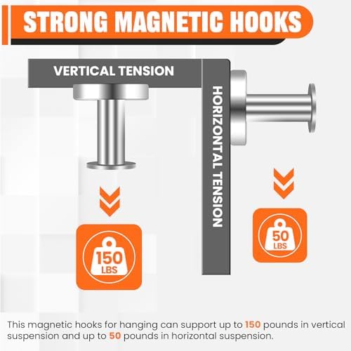 E BAVITE Magnetic Hooks 4 PCS 150lb Magnet Hook Cruise Cabins - Image 2