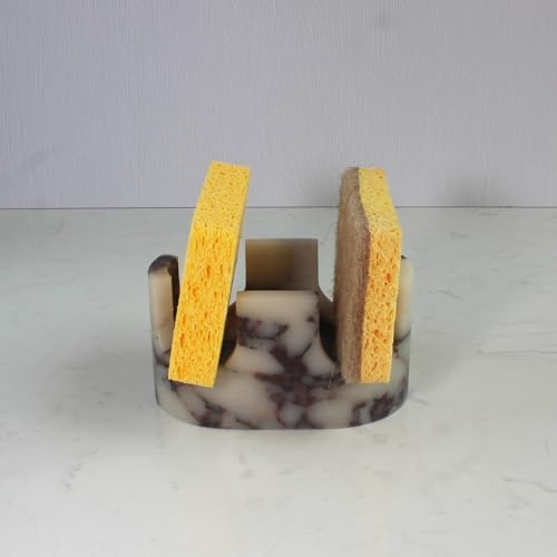 Nawgnail Natural Travertine Marble 2-Slot Sponge Holder - Image 6