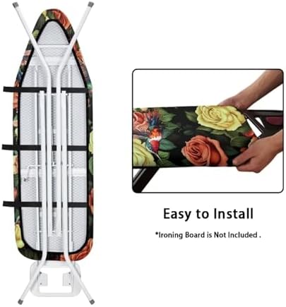 Hummingbird Rose Ironing Board Cover Standard Size 15 x 54 Stain Resistant - Image 4
