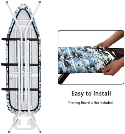 Blue Palm Ironing Board Covers Standard Stylish Washable Ironing Board - Image 4