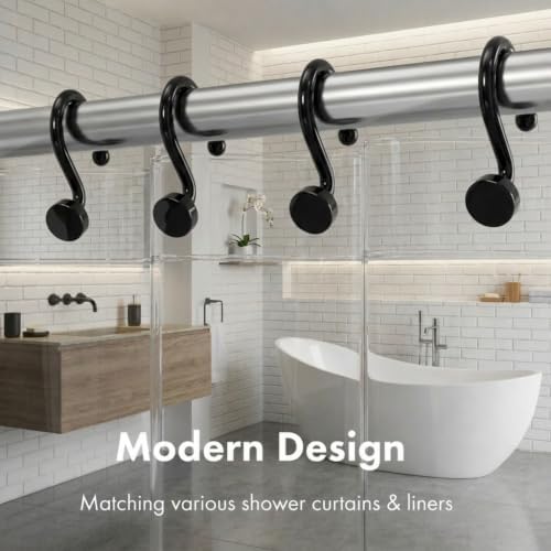 Bathway Plastic Shower Curtain Hooks, Decorative Hooks - Image 3