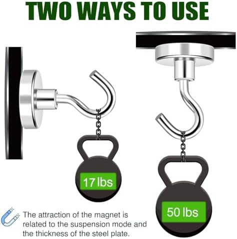 MIKEDE Magnetic Hooks Heavy Duty 50lbs Magnets - Image 3