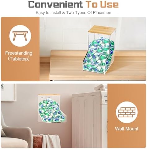 JYPS Laundry Box, Acrylic Dishwasher Pod Rack - Image 3