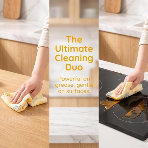 Printed Kitchen Cleaning Cloth Roll, Thick Absorbent Hand-Tear Lazy Cloth - Image 4