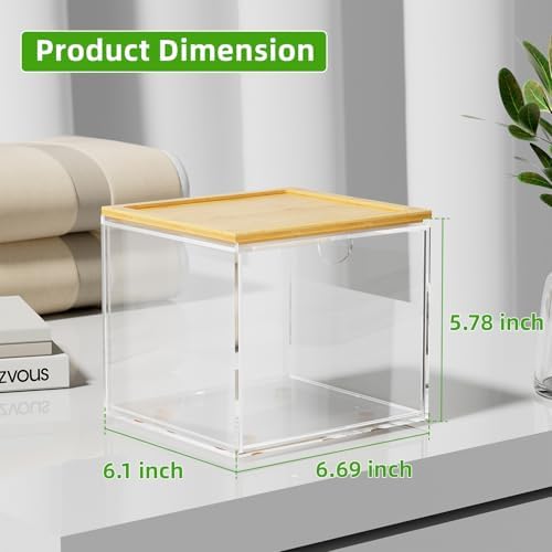 VITVITI Drawer Disposable Face Towel Holder Box, Acrylic Storage - Image 6