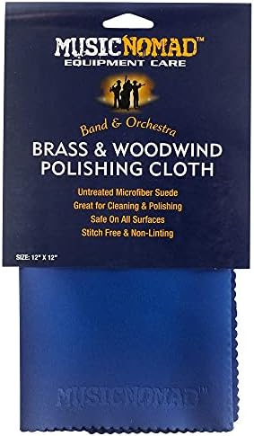 MusicNomad Brass & Woodwind Premium Microfiber Polishing Cloth by MusicNomad