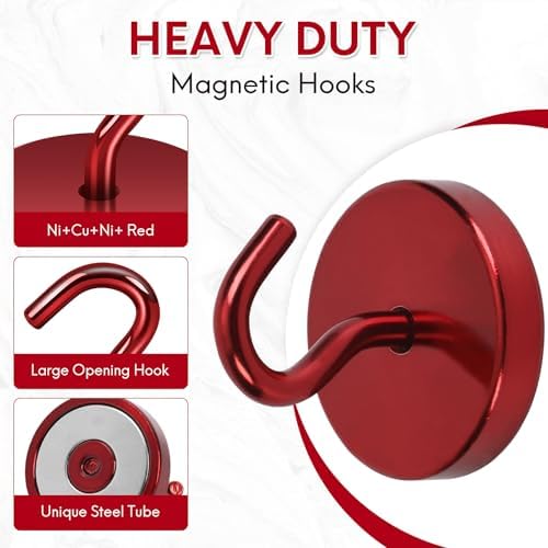Neosmuk Magnetic Hooks for Cruise Cabins, 170lb Heavy Duty, 4 Pack - Image 5