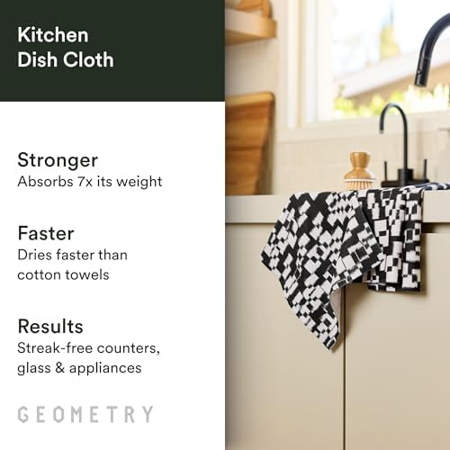 GEOMETRY Dishcloth – Evergreen Collection – Quick-Dry, Ultra-Absorbent - Image 2
