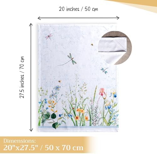 Maison d' Hermine Kitchen Towels Set of 3 Reusable 100% Cotton 27.50" x 20" - Image 4
