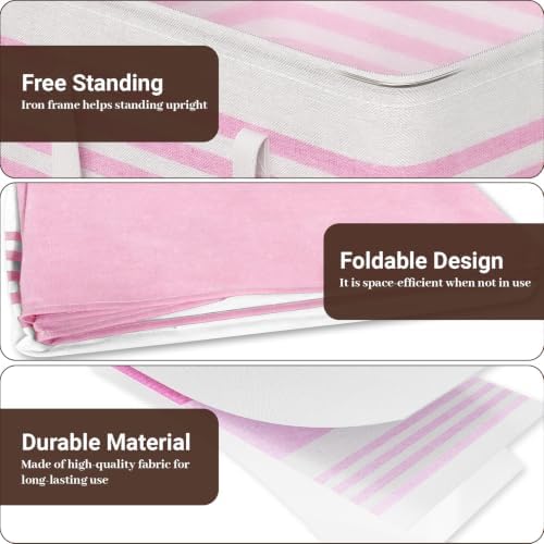 WOWBOX 2 Pack Laundry Baskets, Collapsible Dirty Clothes Laundry Hampers - Image 4