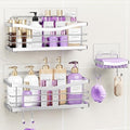 ODesign 3 Pack Adhesive Shower Caddy, Rustproof Shower Shelves Rack by ODesign