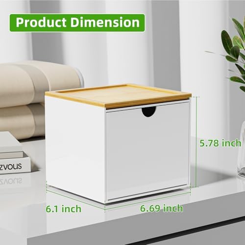 VITVITI Drawer Disposable Face Towel Holder Box, Acrylic Storage - Image 6
