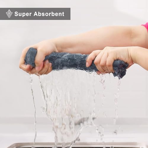 Homaxy 24 Pack Super Soft Absorbent Dish Towels, Dark Grey - Image 3