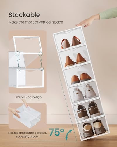 SONGMICS Shoe Boxes, Stackable Sneaker Containers - Image 3